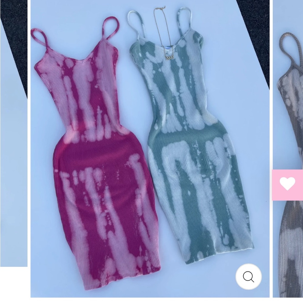 Baddieville Tie Dye Mint Mini Dress